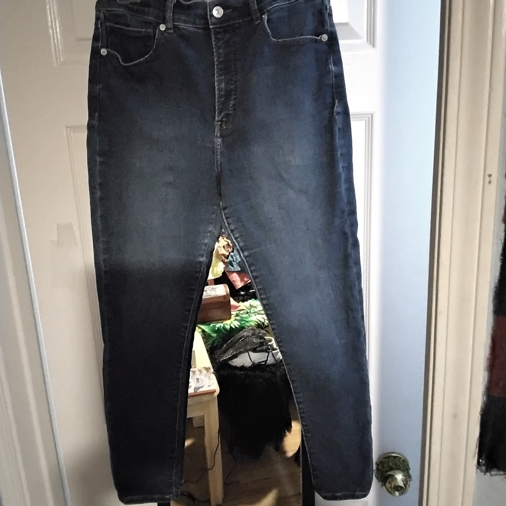 Express Dark Wash Ankle Jeans